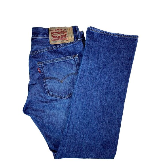 VTG Levi's 501 Original Fit Men's Jeans size w 33 L32 100% COTTON, MADE IN 2013‎ - Picture 14 of 15